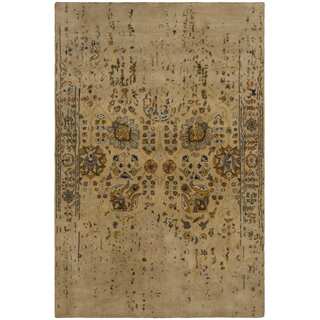 Artist's Loom Hand-Tufted Transitional Floral Pattern Wool Rug (7'9"x10'6")