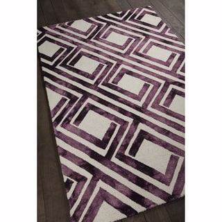 Artist's Loom Hand-Tufted Contemporary Geometric Pattern Wool Rug (7'9"x10'6")