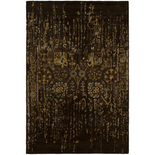 Artist's Loom Hand-Tufted Transitional Floral Pattern Wool Rug (5'x7'6")