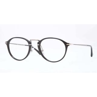 Persol Mens PO3046V 95 Black Plastic Phantos Eyeglasses