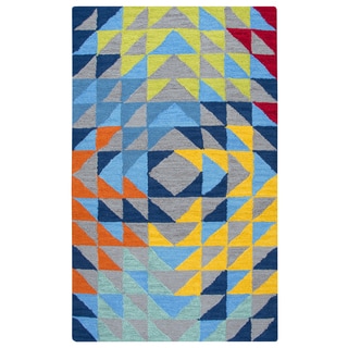 Rizzy Home Multicolored Wool Geometric Kid's Novelty Rug (3'x5')
