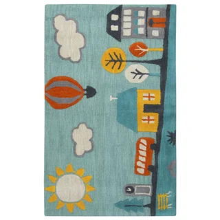 Rizzy Home Multicolored Wool Hand-tufted Novelty Rug (3'x5')