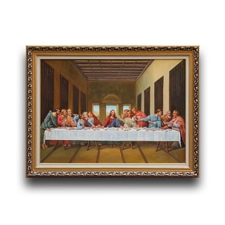 Leonardo da Vinci 'The Last Supper' Wood Framed Art