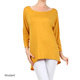 Women's Solid Rayon and Spandex Long-sleeve Tunic - Thumbnail 1