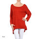 Women's Solid Rayon and Spandex Long-sleeve Tunic - Thumbnail 2
