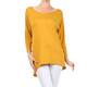 Women's Solid Rayon and Spandex Long-sleeve Tunic - Thumbnail 0