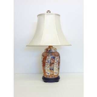 Golden Nippon Multicolor Porcelain Jar Lamp