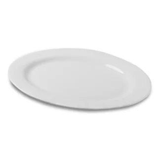 Porcelain Oval Platter, 13.5 Inch by 19.5 Inch