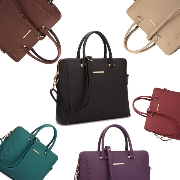 Dasein Front Stitching Women's Shoulder Briefcase Handbag