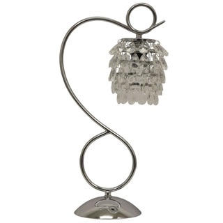 Decor Therapy Chrome and Crystal Dangles Table Lamp