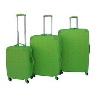 Rivolite Molded Dot 3-piece Hardside Spinner Luggage Set
