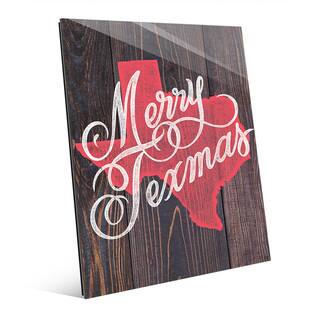 Merry Texmas in Red on Wood Wall Art on Acrylic