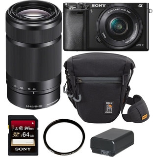 Sony Alpha a6000 Mirrorless Digital Camera with 18-55mm and 55-210mm Lenses