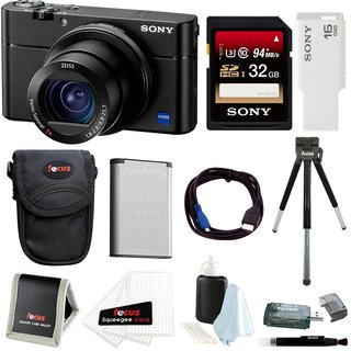 Sony DSC-RX100M5 Cybershot Digital Camera w/ 32GB SD Card & Accessory Bundle