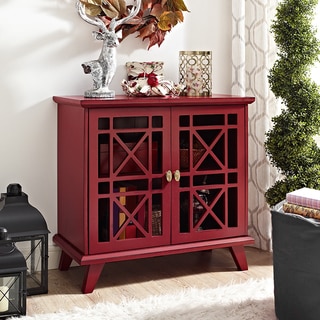 32-inch Fretwork Red Entryway Console