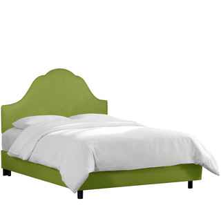 Skyline Furniture Apple Green Linen Upholstered Arched Bed