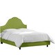 Skyline Furniture Apple Green Linen Upholstered Arched Bed - Thumbnail 0
