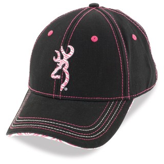 Browning Women's Diva Black and Pink Cotton-blend Cap
