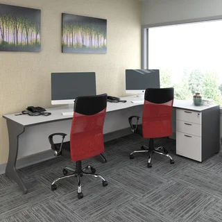 CorLiving Workspace 3-pc. Right-Facing Corner Desk Set