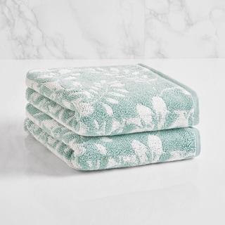 LOFT by Loftex Floral Block Jacquard Hand Towel (set of 2)