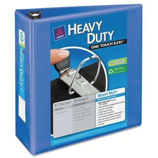 Avery Heavy-Duty View Binder with Locking 1-Touch EZD Rings 4-inch Capacity Periwinkle