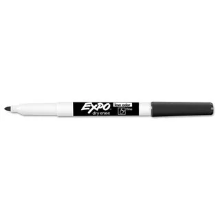 EXPO Low Odor Dry Erase Marker Fine Point Black 36/Box