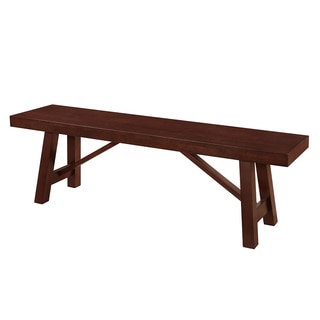 Solid Wood 60-inch Espresso Dining Bench