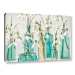 Cora Niele's ' Snowdrops Glass Bottles' Gallery Wrapped Canvas
