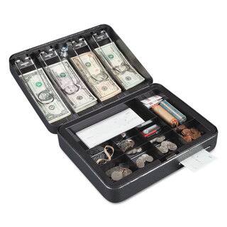 FireKing Hercules Cash Box Keylock Coin and Cash 11 7/8 x 9 1/2 x 3 3/4 Charcoal Grey