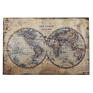 Mercator World Map Wall Plaque