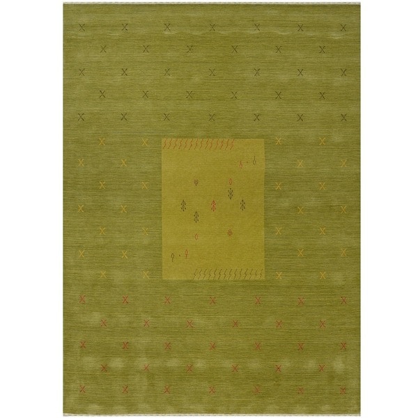 Handmade Gabbeh Wool Rug (India) - 8' x 10'
