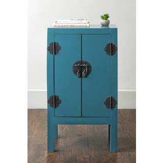 East At Main's Dyer Blue Rectangular Mahogany Accent Table