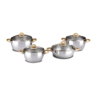 Bahama 8-piece Gold Stainless Steel Cookware Set