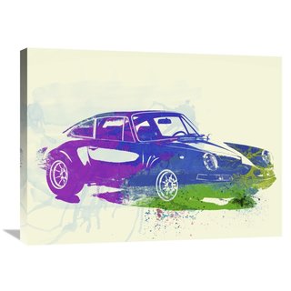 NAXART Studio 'Porsche 911 Watercolor' Stretched Canvas Wall Art