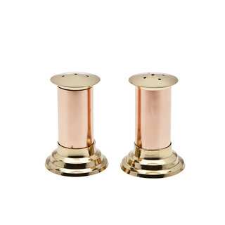 Godinger Hearth Gold Copper and Brass Salt and Pepper Shakers