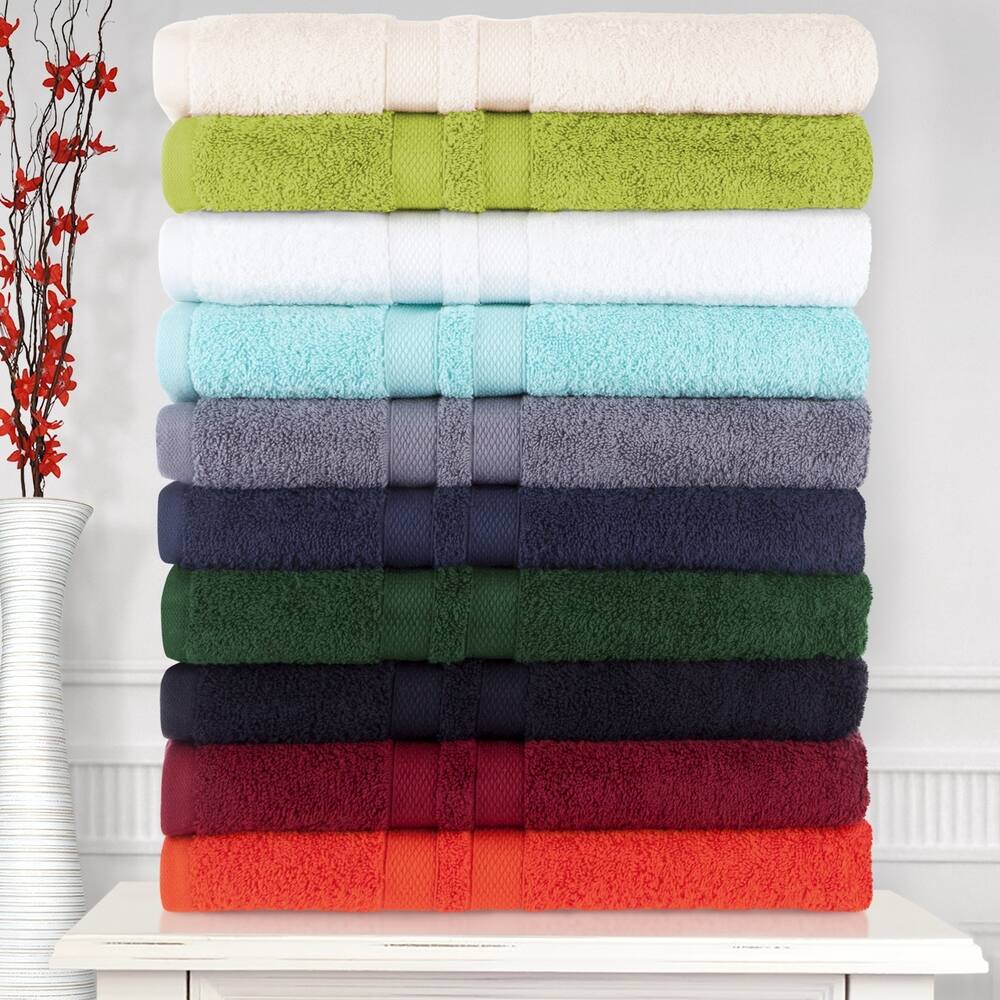 Miranda Haus Cotton Quick-Drying 6-Piece Absorbent Solid Towel Set