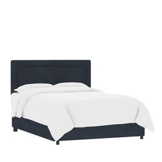 Skyline Furniture Custom Microsuede Upholstered Platform Bed