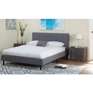 Simple Living Lido Mid-Century Upholstered Queen Bed
