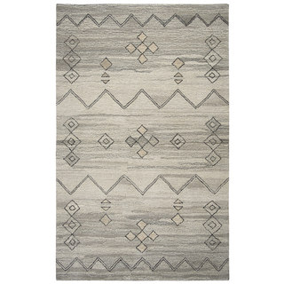 Rizzy Home Suffolk Grey Moroccan Hand-tufted 100% Wool Rug (3' x 5')