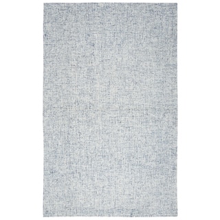 Rizzy Home Brindleton Solid Blue Hand-tufted Wool Rug (3' x 5')