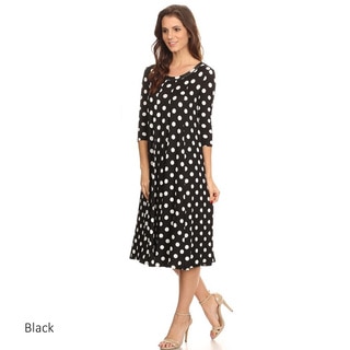 Women's Polka-dot Mid-length Dress