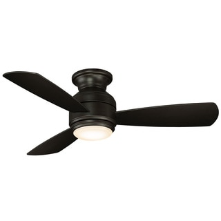 Fanimation Studio Collection Level 44-inch Snugger Fan with LED Light Kit - Aged Bronze