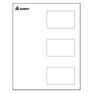 Avery Self-Laminating Laser/Inkjet Printer Badges 2 1/4 x 3 1/2 White 30/Box
