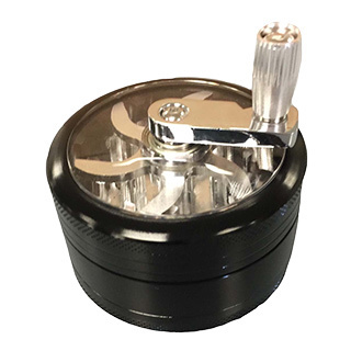 Black Stainless Steel 2.5-inch Herb, Spice, and Tobacco Manual Grinder