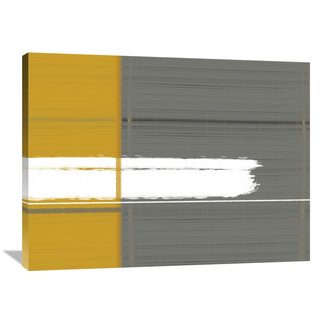 Naxart Studio 'Grey And Yellow' Canvas Hand-stretched Wall Art