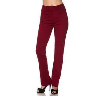 JED Women's Red Pull-On Dress Pants