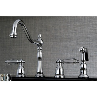 Heritage Crystal Kitchen Faucet with Side Spayer