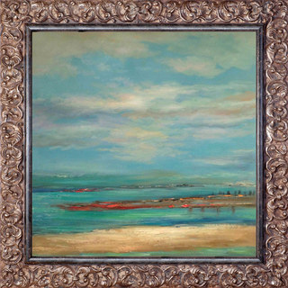 Elwira Pioro 'Away From Home' Hand Painted Framed Oil Reproduction on Canvas