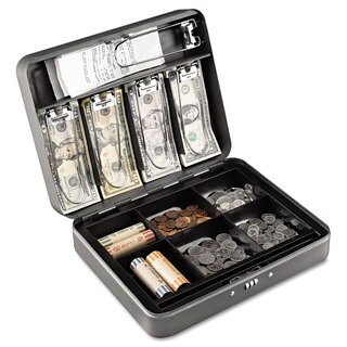SteelMaster Cash Box with Combination Lock Charcoal
