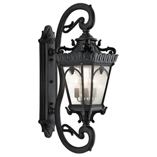 Kichler Lighting Tournai Collection 4-light Textured Black Outdoor Wall Lantern
